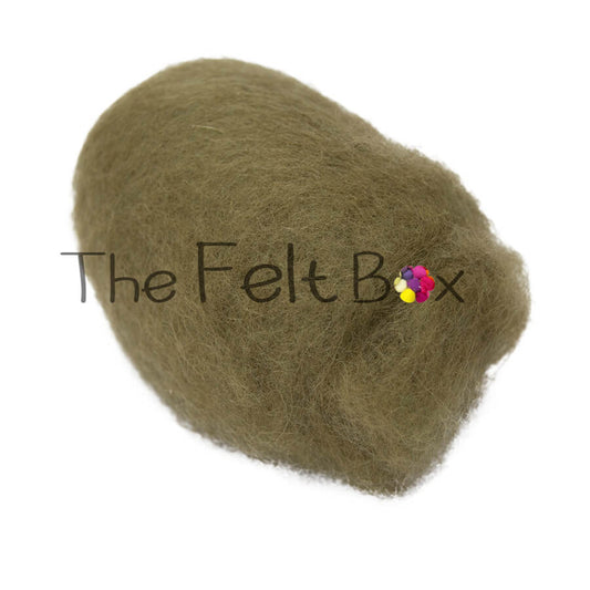 Carded Wool For Felting, Needle Felting Batting, Camo  ( 81 )