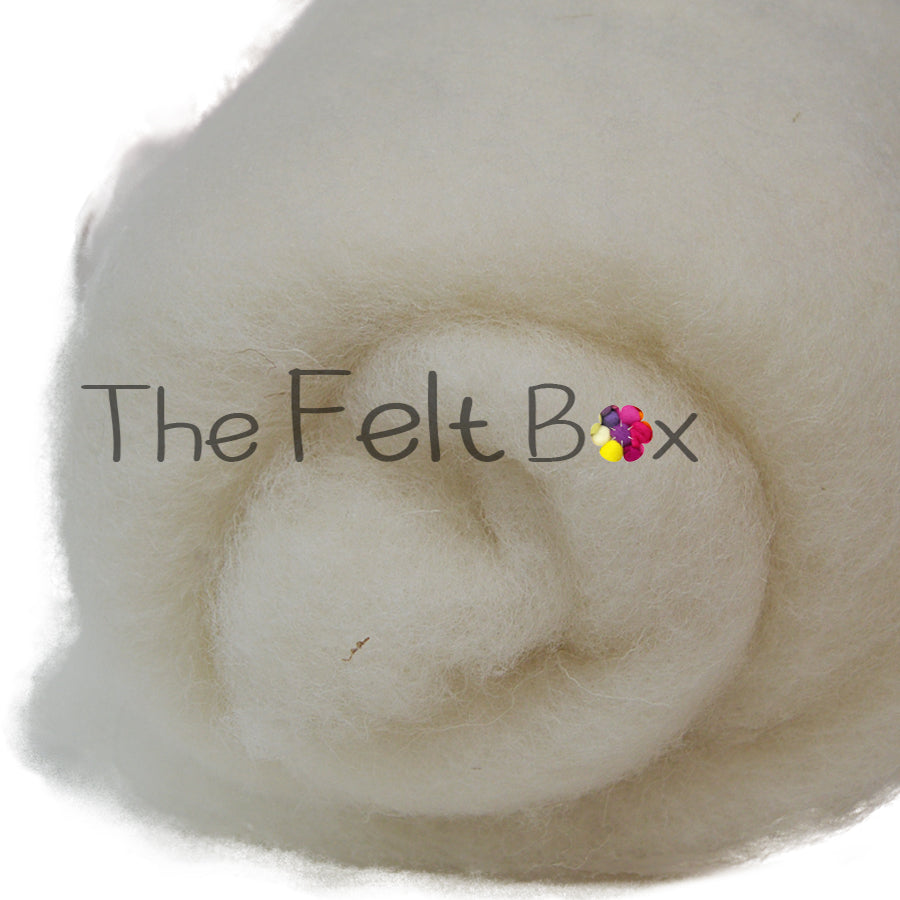 Carded Batts Cheviot Natural Cream Needle Felting Core Wool 200g – The ...