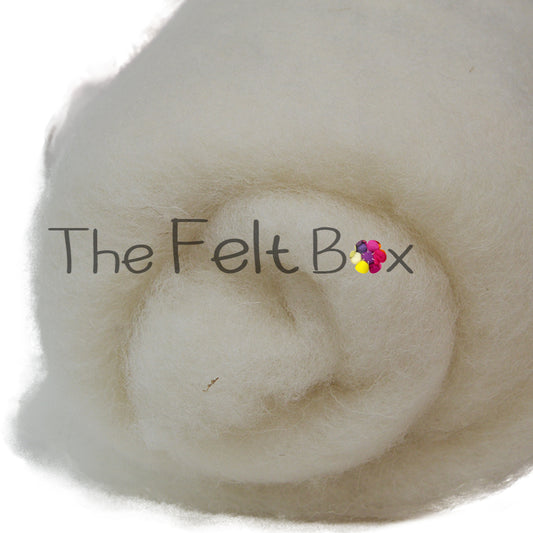 Carded Batts Cheviot Natural Cream Needle Felting Core Wool 200g