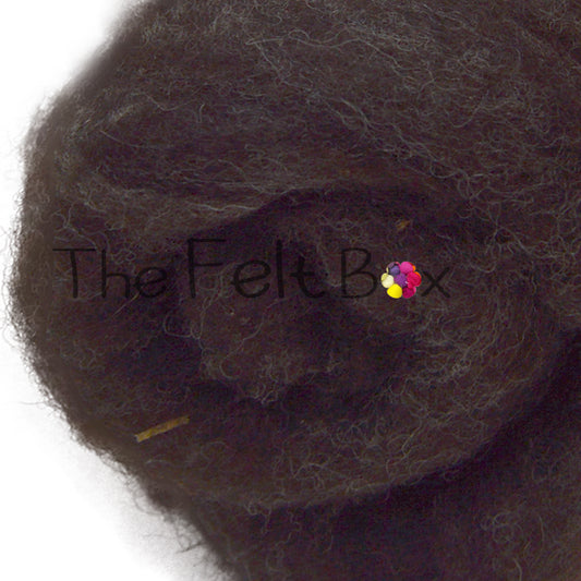 Carded Batts Jacob Natural Dark Brown Needle Felting Core Wool 200g