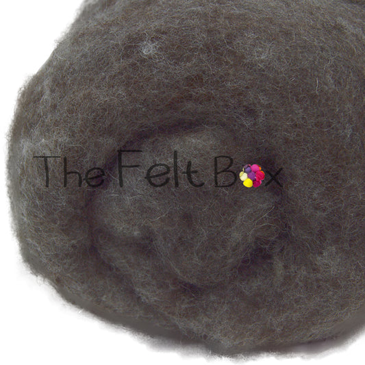 Carded Batts Perendale Natural Brown Needle Felting Core Wool 200g