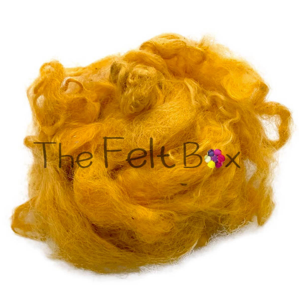 Fleece Wensleydale Sheep, Scoured, Yellow Wool Flakes 50g