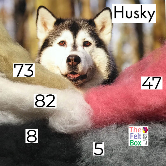 Felting Wool Set Husky Dog Wool Only 50g