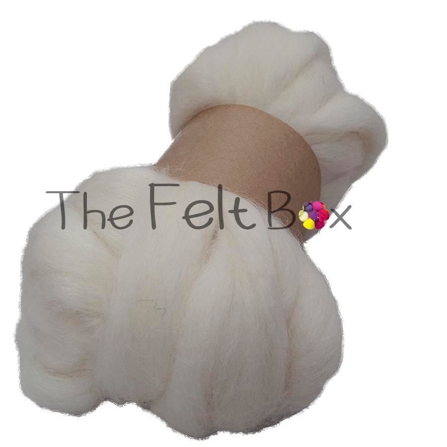 Wool Top, New Zealand Roving, Felting and Spinning Fibre, Cream