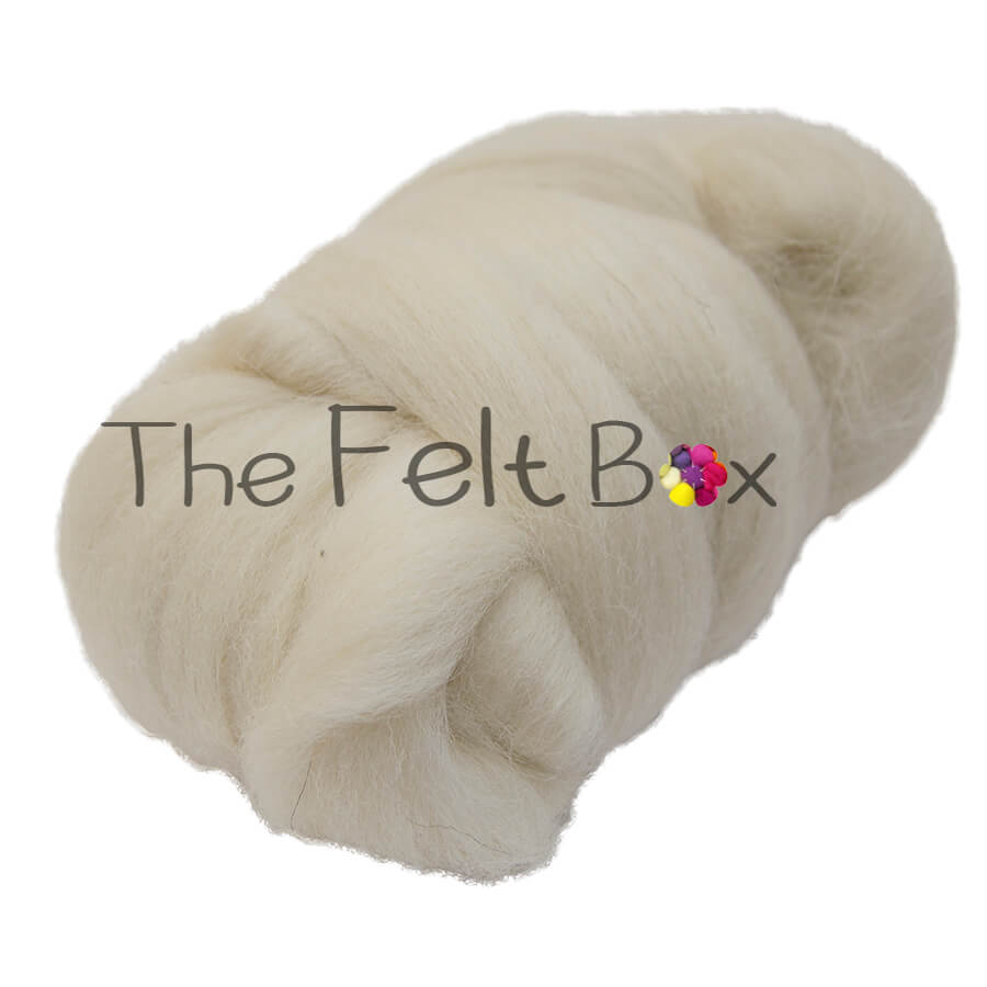 Wool Top, Norwegian Roving, Felting and Spinning Fibre, Cream