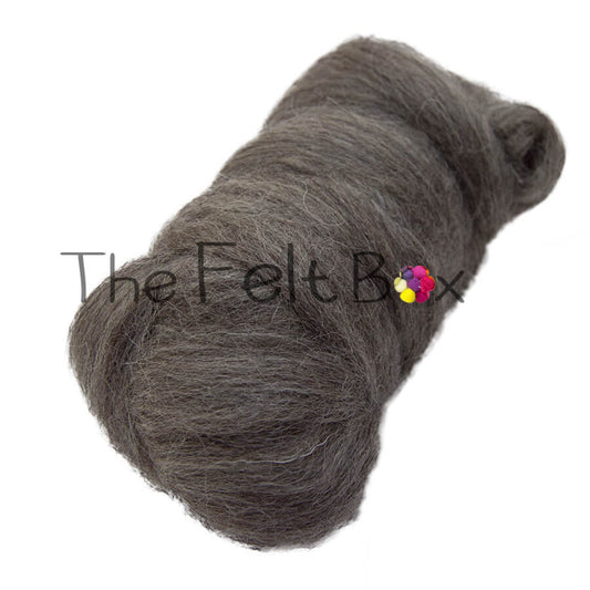 Wool Top, Norwegian Roving, Felting and Spinning Fibre, Grey
