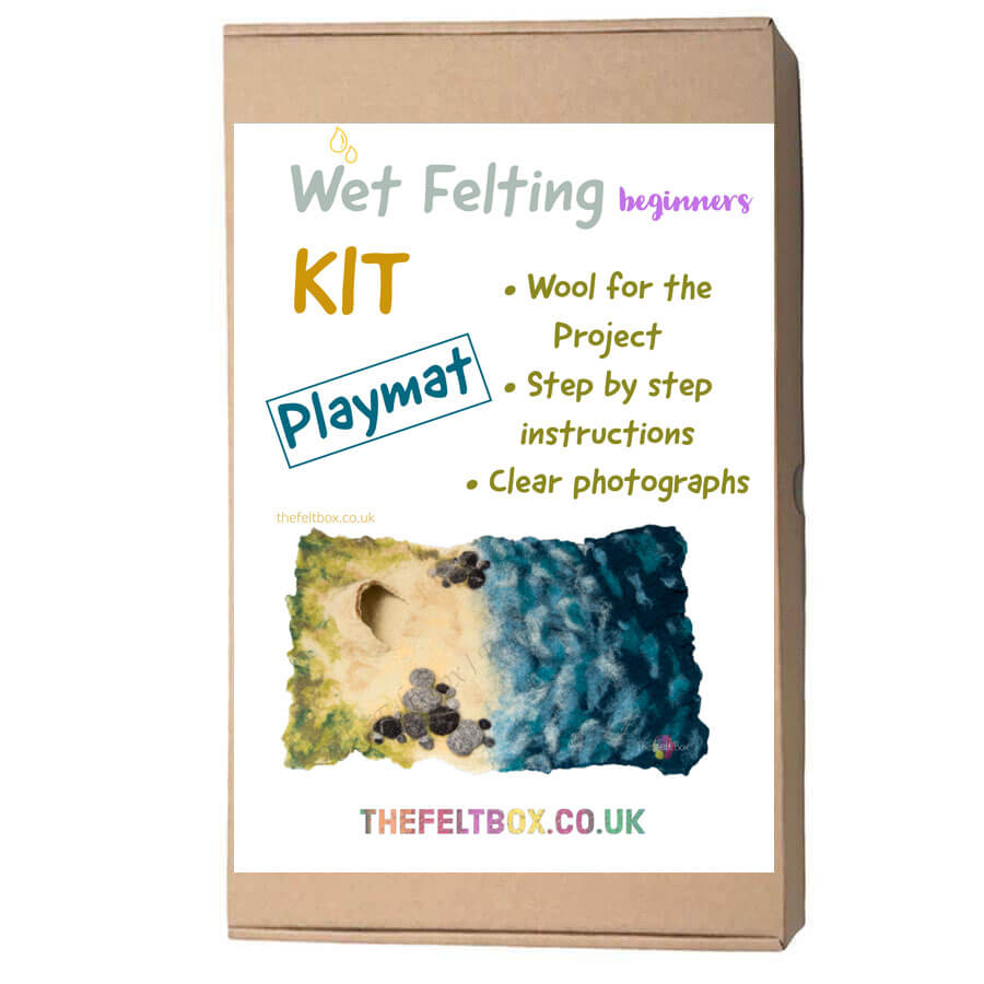 Wet Felting Kit. Beginners. Play Mat
