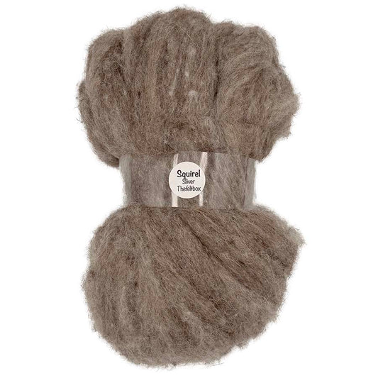 Squirrel sliver for needle felting in a soft blended brown shade suitable for natural animal projects