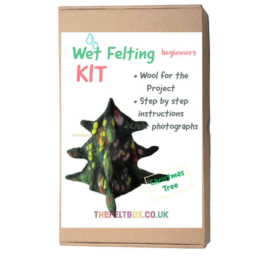 Wet Felting Kit.  Intermediate. Christmas Tree