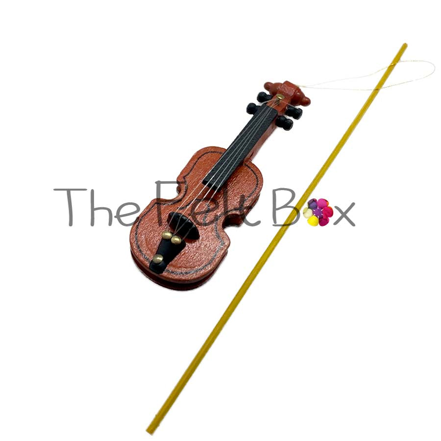 Cute Wooden Violin Accessory Toy 12 cm