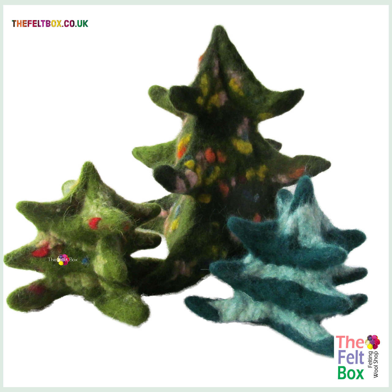 Wet Felting Kit.  Intermediate. Christmas Tree