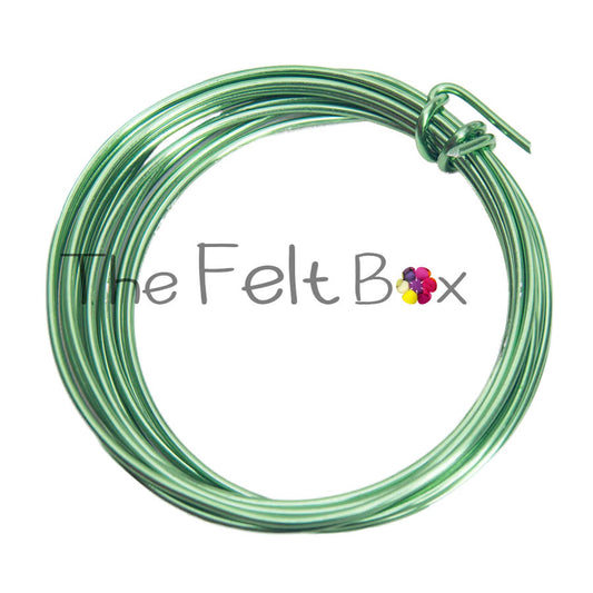 Armature Wire Needle Felting Rigid Strong Aluminium Craft Wire Green 2mm 3m