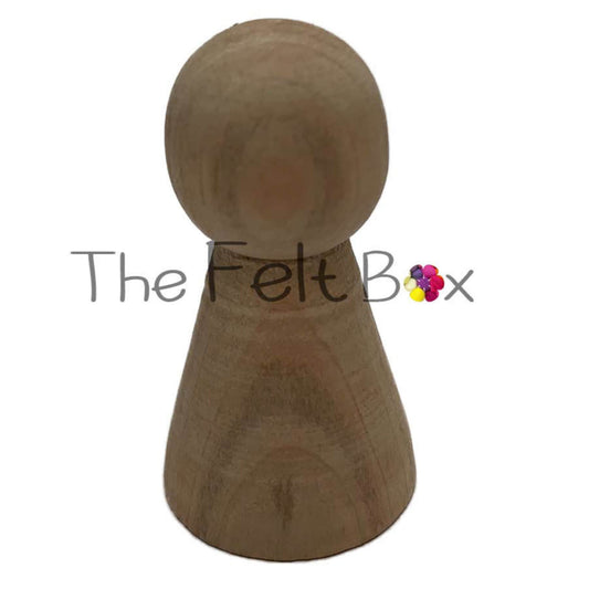 Wooden Figure / Peg Person Figure / Solid Wood Cone Body W 22 mm H40mm